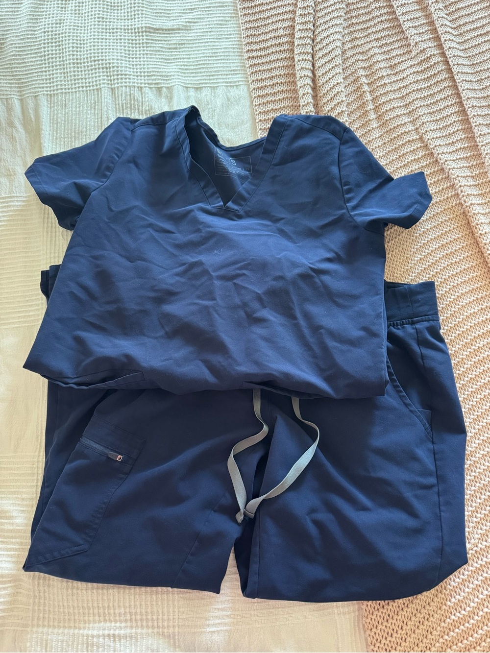 Figs Navy Blue Scrub Set